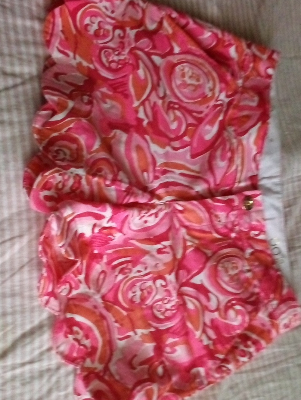 Lilly Pulitzer Pink & Orange Swirl Print Shorts